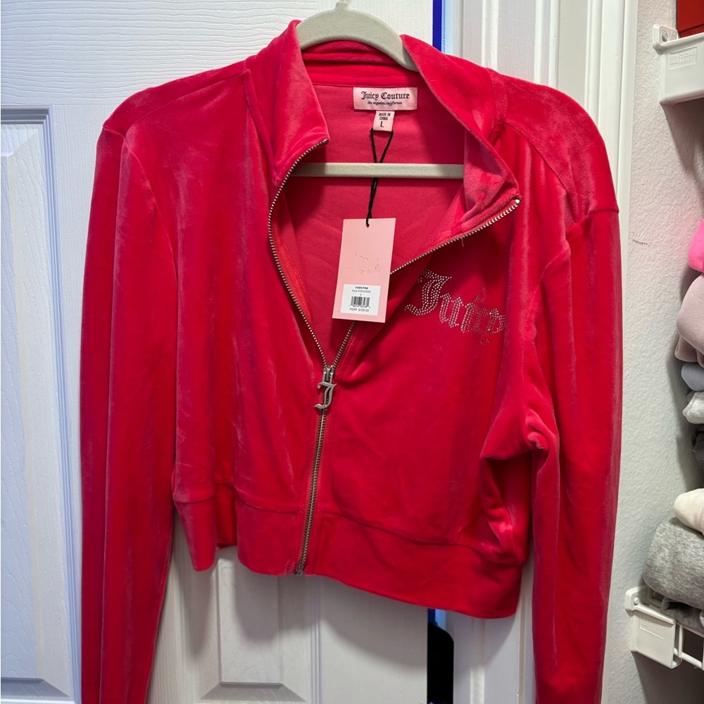 Juicy Couture hot pink Velour Jacket